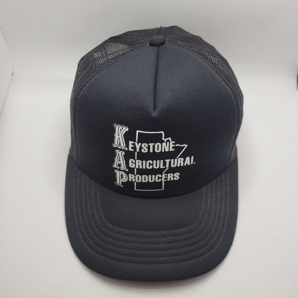 Vintage Trucker Hat Kayjet Foam Mesh Black Snapback Cap Keystone Ag Producers - Picture 4 of 9
